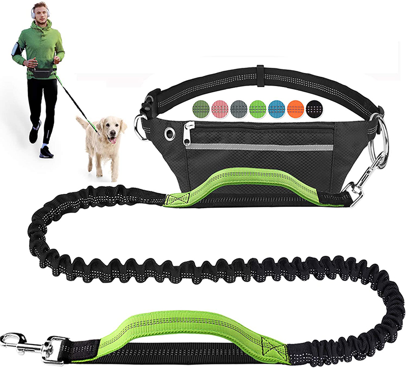 Pet Lead Reflective Retractable Hands Free Dog Leash For Running Walking(DP7030)